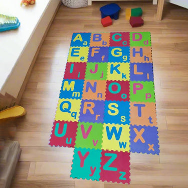MULTICOLOR ALPHABET PUZZLE PLAY MAT - 26 PCS